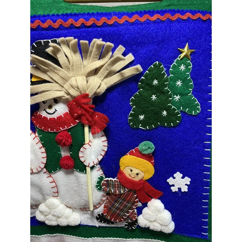 Snowmen Advent Calendar With  24 Pockets Present In The Pockets  26 X 18 Inch